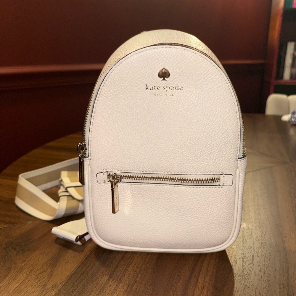 Kate Spade Cream Leather Backpack - Picture 1 of 3